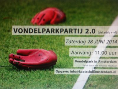 Zachtebal kaatspartij Vondelpark Amsterdam